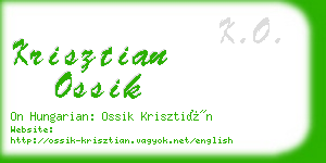 krisztian ossik business card